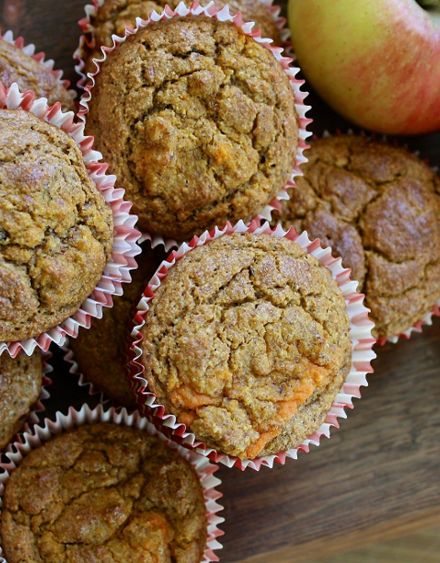 Magdalenas de manzana al horno 